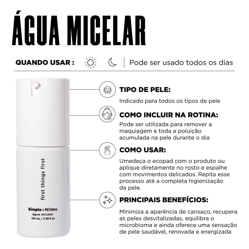 Água Micelar Simple + Nilma em promoção! Veja a oferta e mais achadinhos de Limpeza 5 Hoje é o melhor dia para comprar Água Micelar Simple + Nilma com aquele preço maroto! Promoção! Aproveite a oferta! 5
