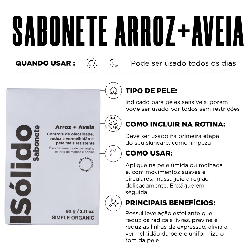 Sabonete Arroz + Aveia em promoção! Veja a oferta e mais achadinhos de Limpeza 7 Hoje é o melhor dia para comprar Sabonete Arroz + Aveia com aquele preço maroto! Promoção! Aproveite a oferta! 7