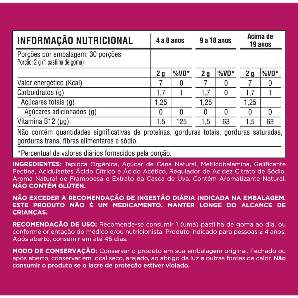 Gummy Vitamina B12: Quais são os ingredientes? em promoção! Veja a oferta e mais achadinhos de Vitaminas & Suplementos 5 Hoje é o melhor dia para comprar Gummy Vitamina B12: Quais são os ingredientes? com aquele preço maroto! Promoção! Aproveite a oferta! 5