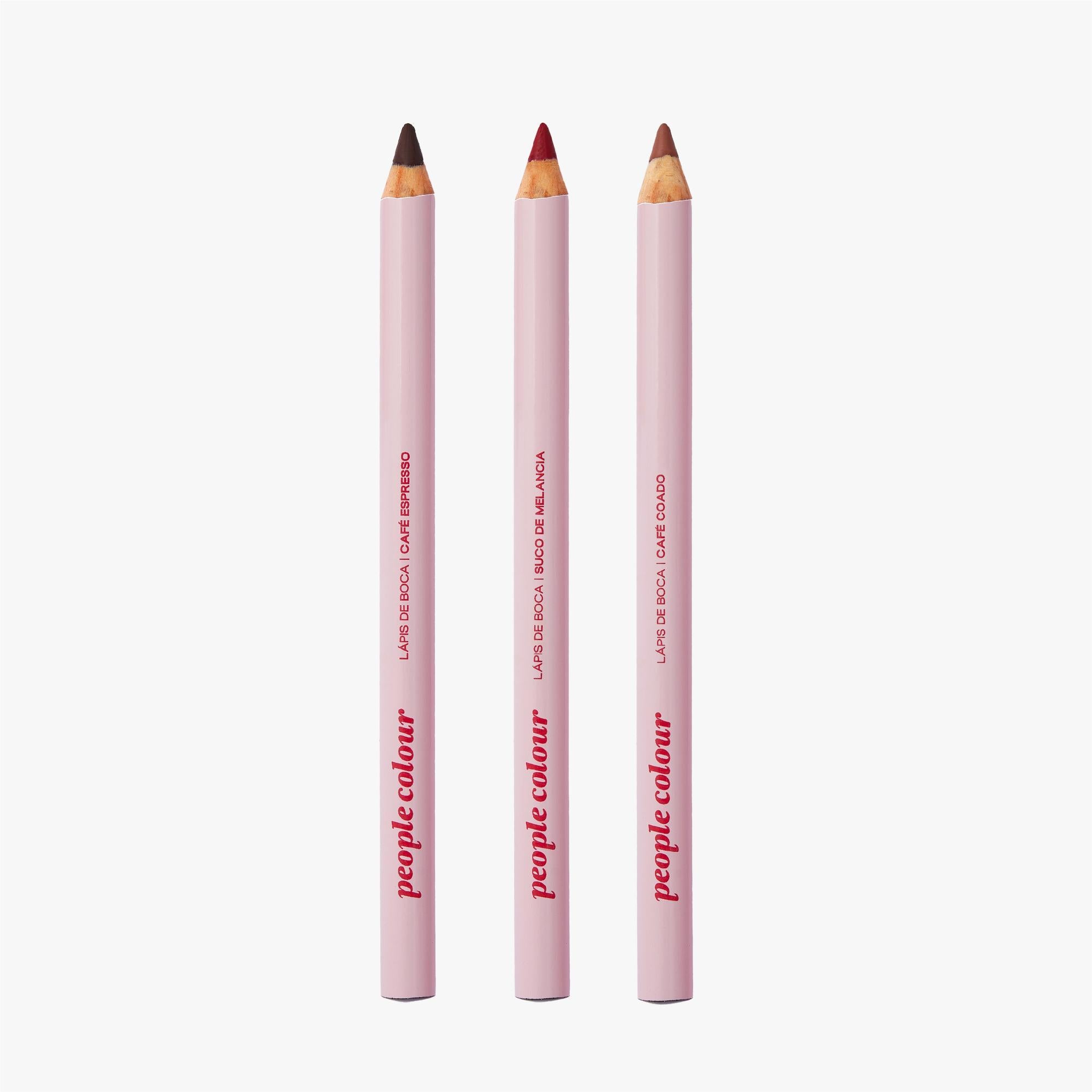 Kit Lápis de Boca Café Coado + Suco de Melancia + Café Espresso