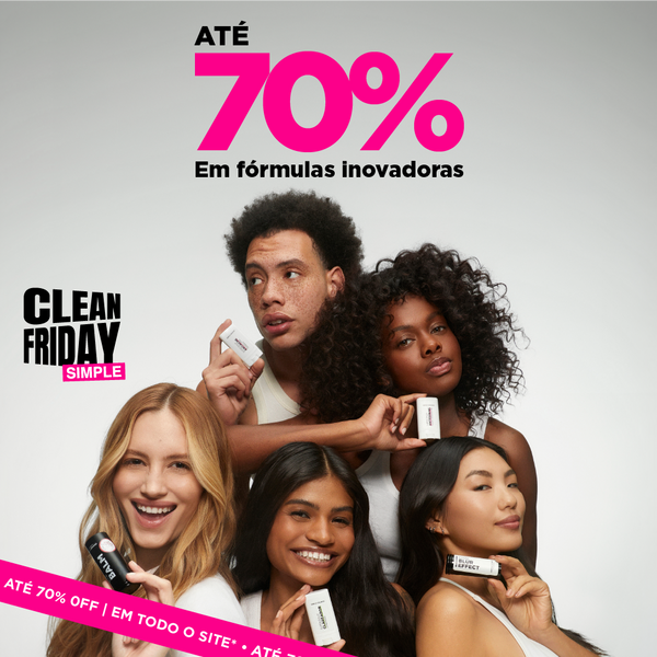 Promoção Clean Friday Simple Organic até 70% OFF em todo o site