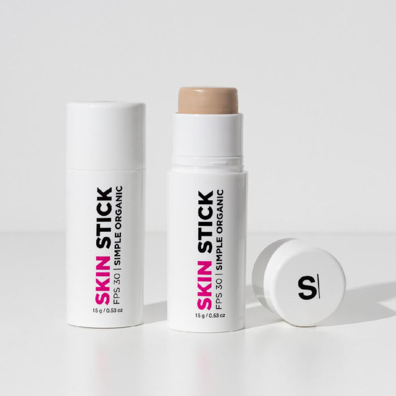 Base Com Skincare e FPS 30 Skin Stick Simple Organic